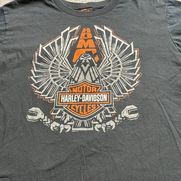 Harley-Davidson T Shirt Mens Large Black Tilley‎ Salisbury NC Graphic Grunge - Picture 3 of 10